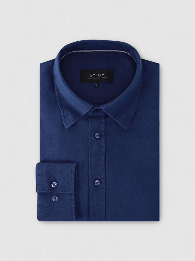 GRANATOWA KOSZULA CAPRI DŁUGI RĘKAW