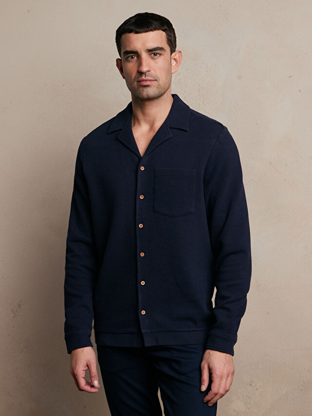 GRANATOWA KOSZULA DŁUGI RĘKAW