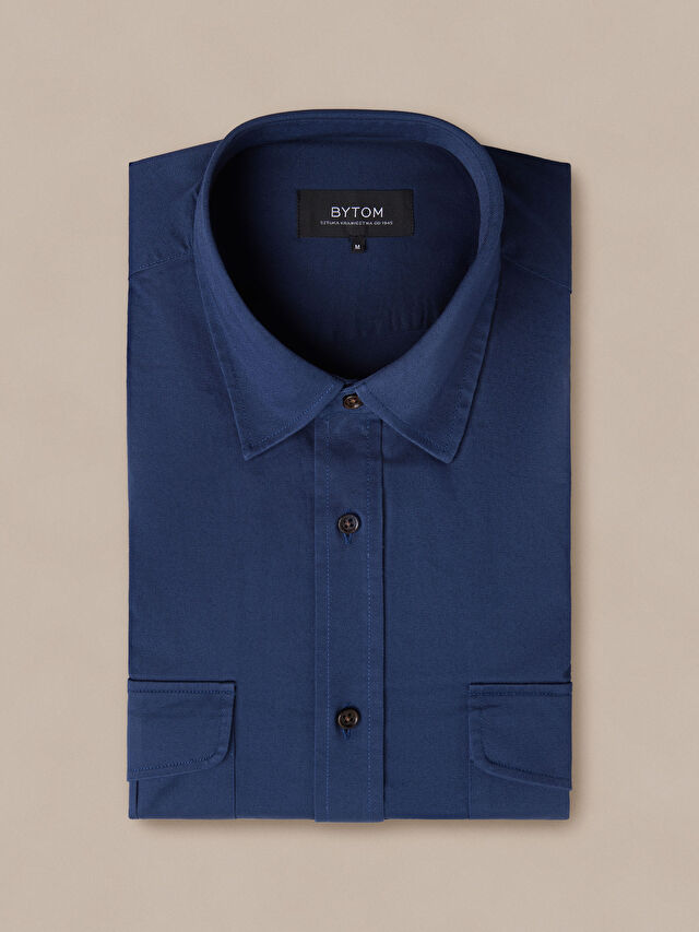 GRANATOWA KOSZULA DŁUGI RĘKAW