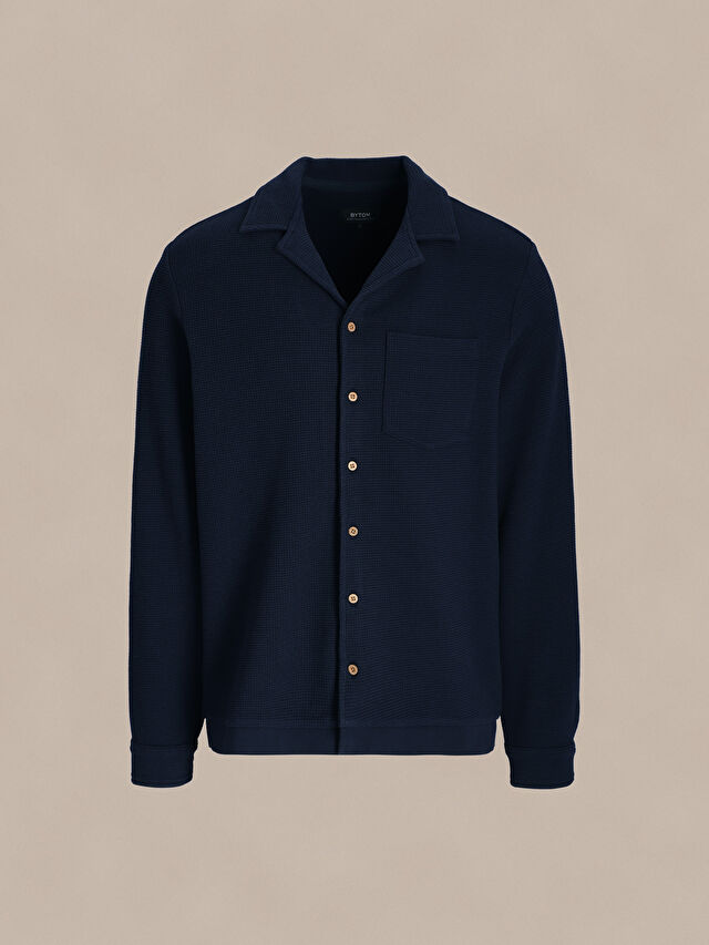 GRANATOWA KOSZULA DŁUGI RĘKAW