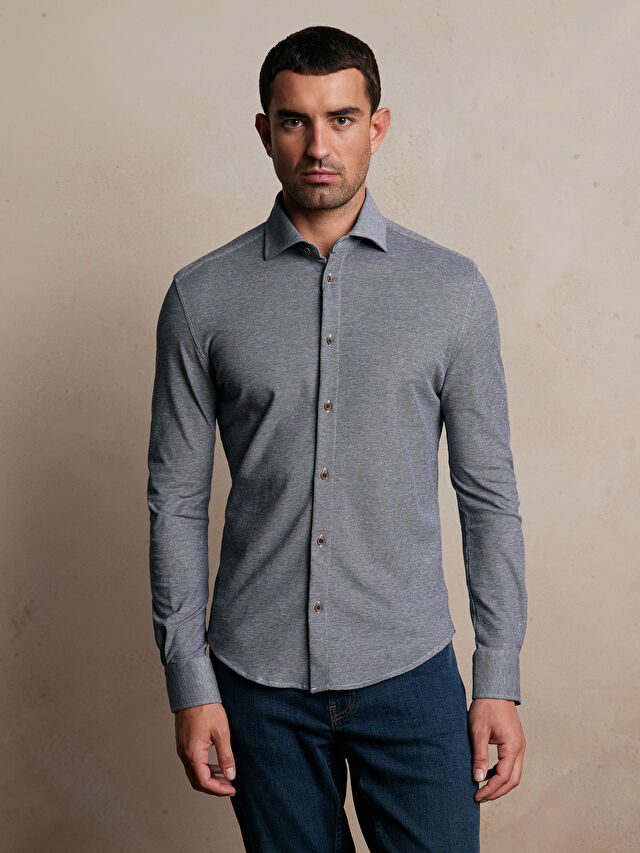 SZARA KOSZULA DŁUGI RĘKAW