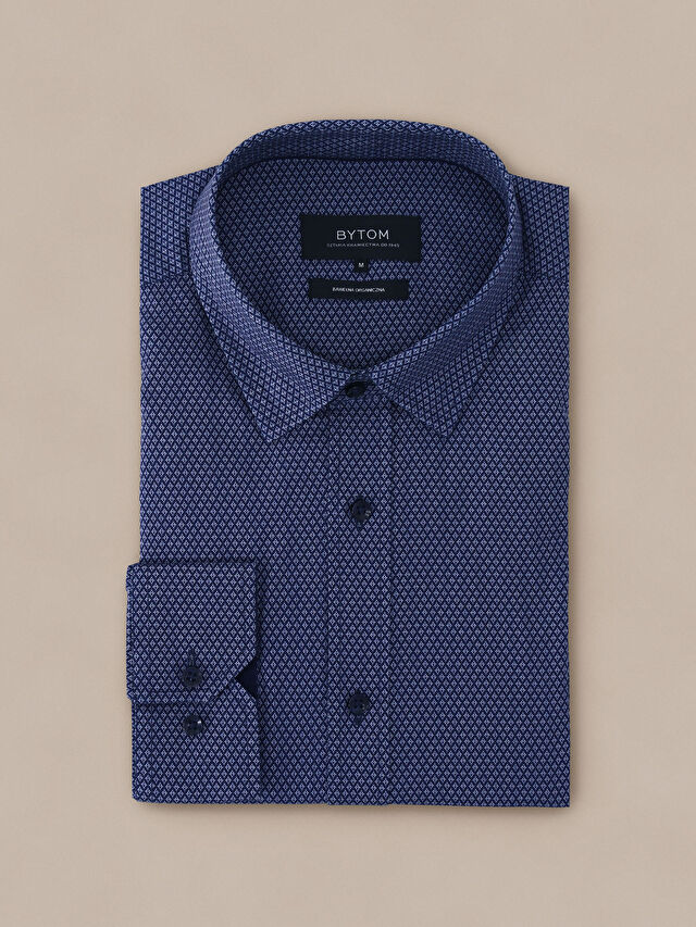 GRANATOWA KOSZULA DŁUGI RĘKAW