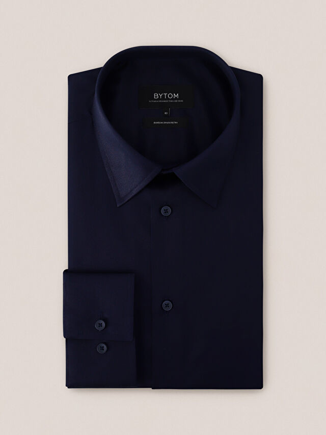 GRANATOWA KOSZULA LONDON DŁUGI RĘKAW