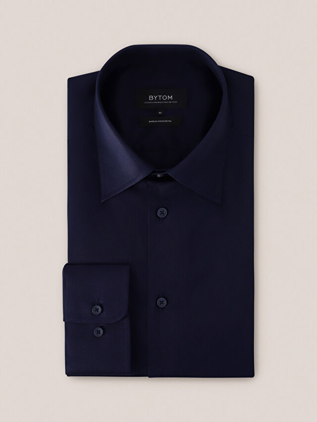 GRANATOWA KOSZULA  LONDON DŁUGI RĘKAW