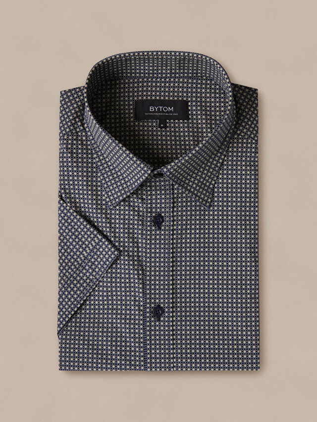 GRANATOWA KOSZULA KRÓTKI RĘKAW