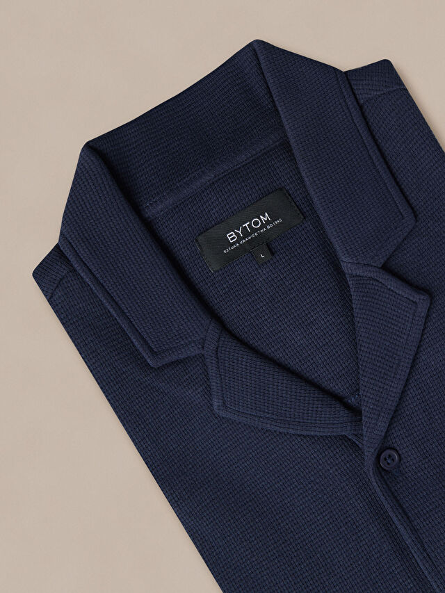 GRANATOWA KOSZULA KRÓTKI RĘKAW