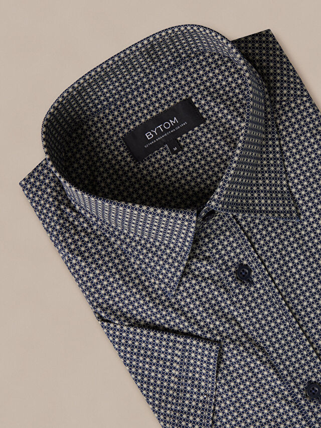 GRANATOWA KOSZULA KRÓTKI RĘKAW