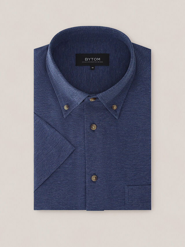 GRANATOWA KOSZULA KRÓTKI RĘKAW