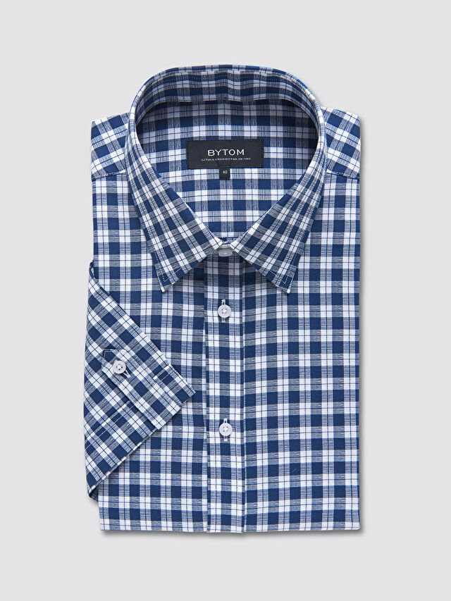 GRANATOWA KOSZULA KRÓTKI RĘKAW