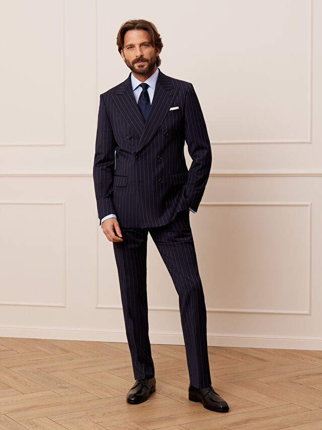 GRANATOWA DWURZĘDOWA MARYNARKA TOLEDO DO GARNITURU - MIKSUJ I ŁĄCZ