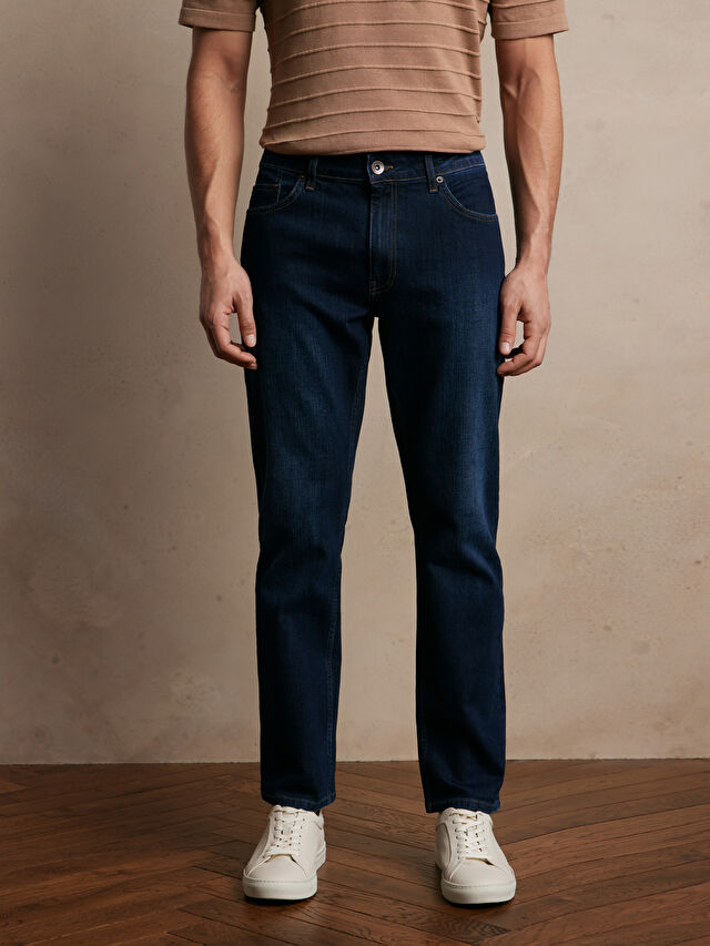 GRANATOWE JEANSY BOSFOR