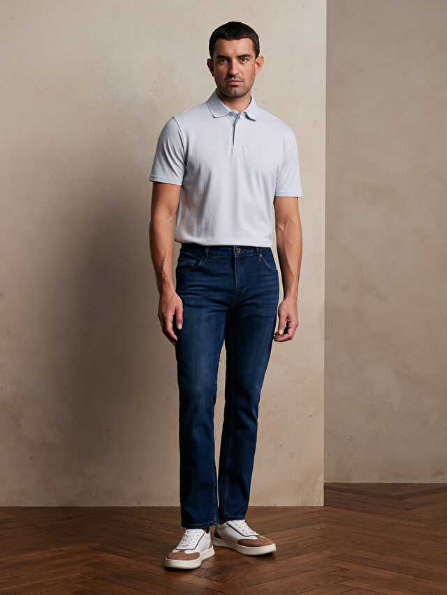 GRANATOWE JEANSY HUTSHI