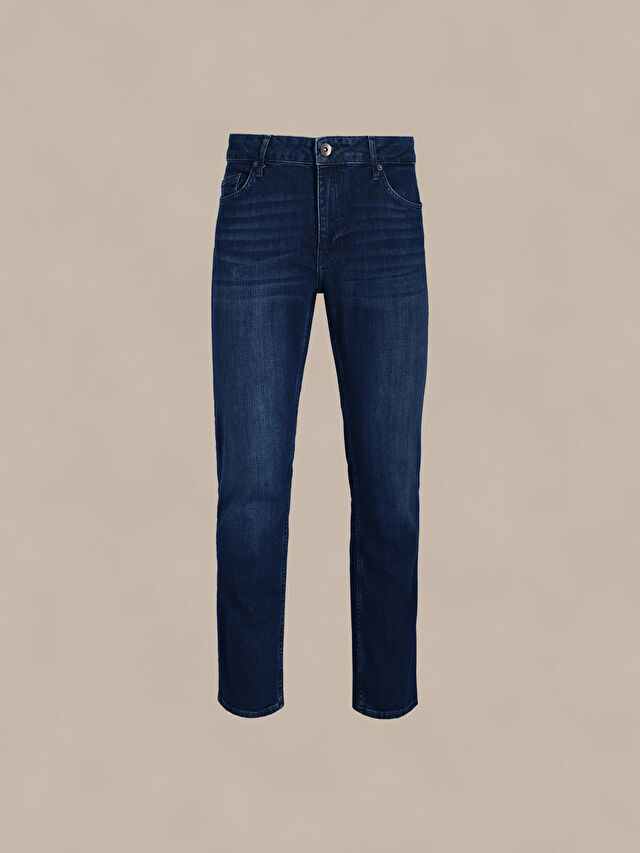 GRANATOWE JEANSY HUTSHI