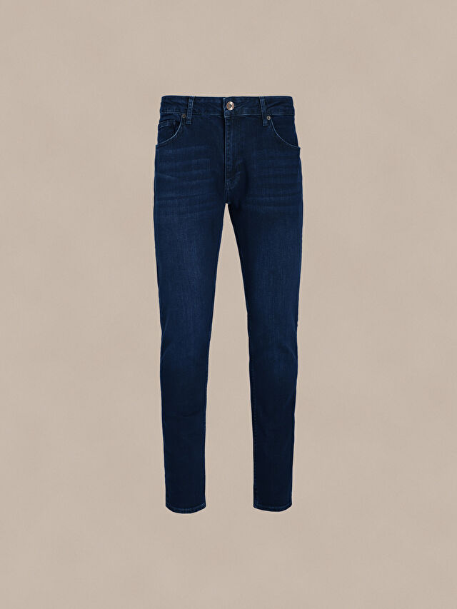 GRANATOWE JEANSY FARO