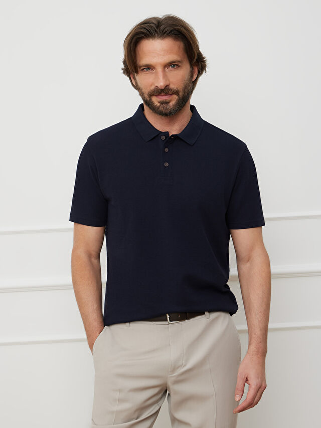 GRANATOWE KLASYCZNE POLO WATTSOF