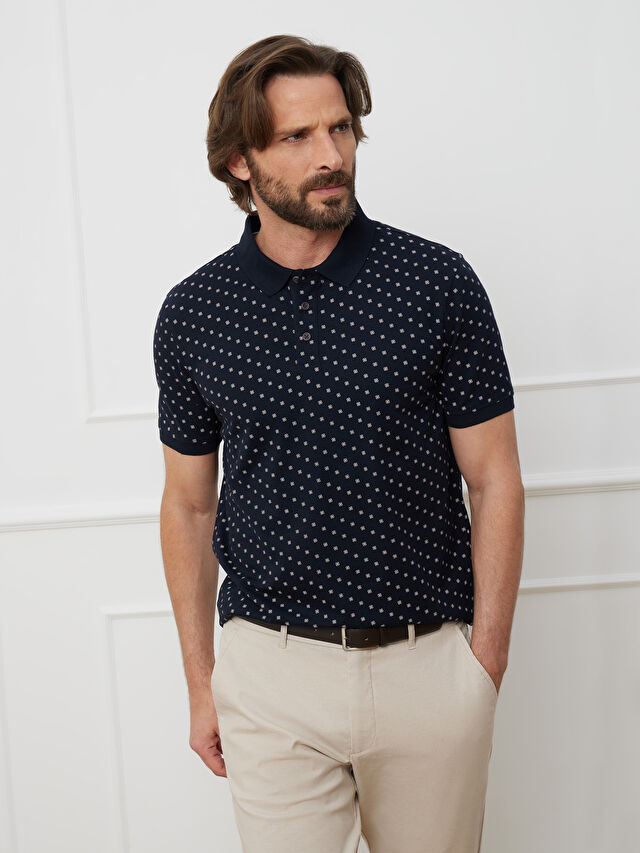 GRANATOWE KLASYCZNE POLO KROSFORD