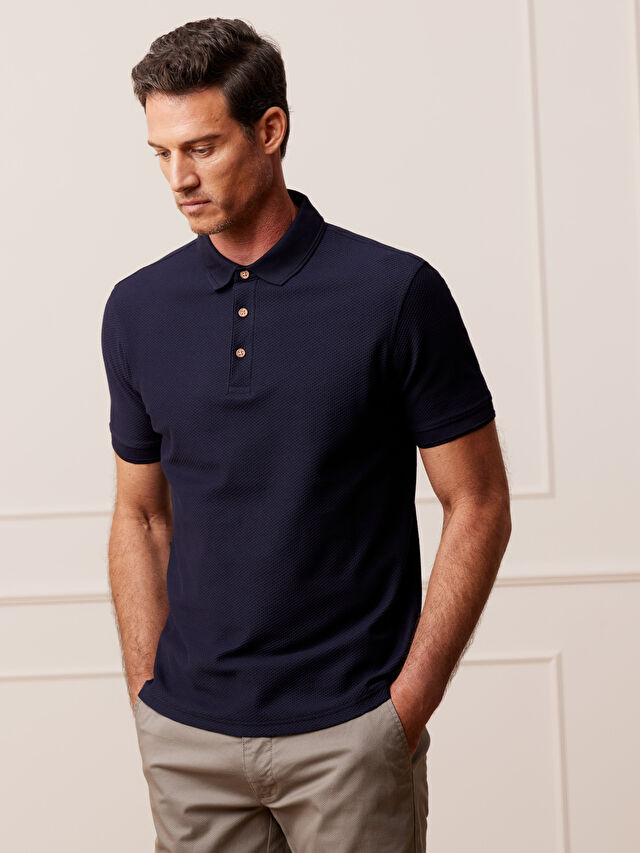 GRANATOWE POLO HACKNESS