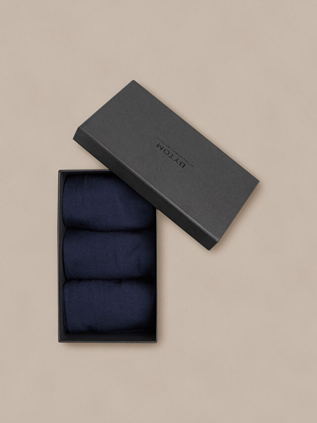 TRÓJPAK GRANATOWYCH SKARPET