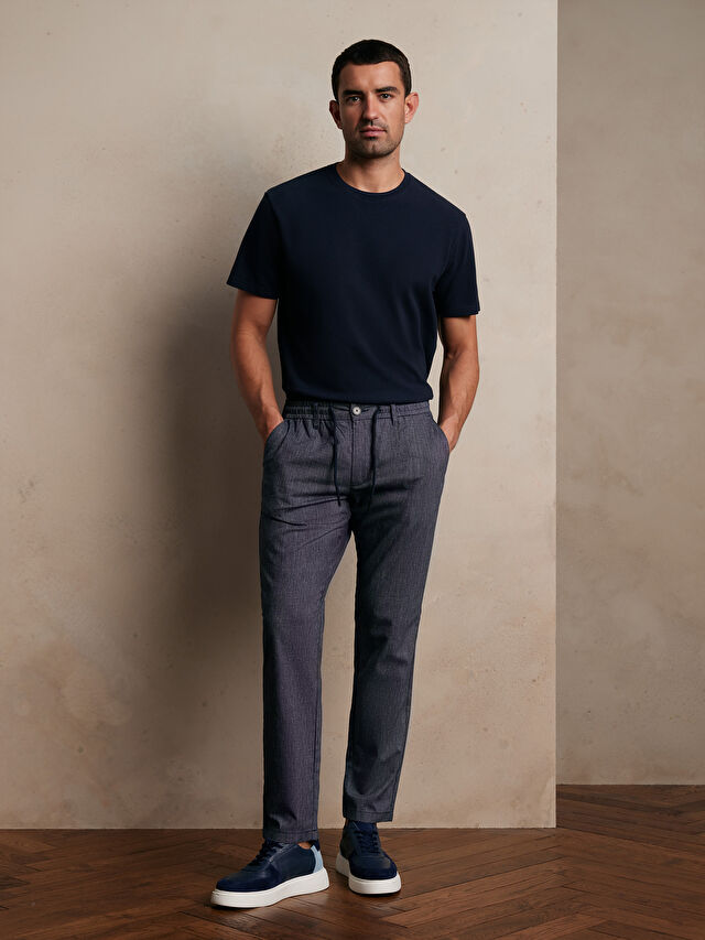 GRANATOWE SPODNIE CANEY