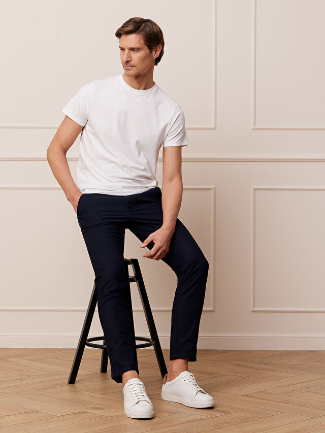 GRANATOWE SPODNIE SANDEND