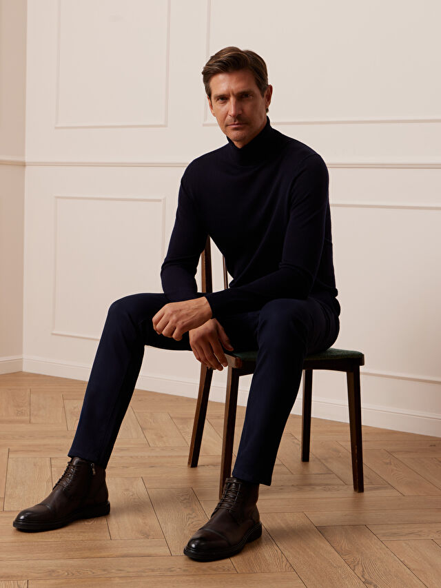 GRANATOWE SPODNIE FORGE