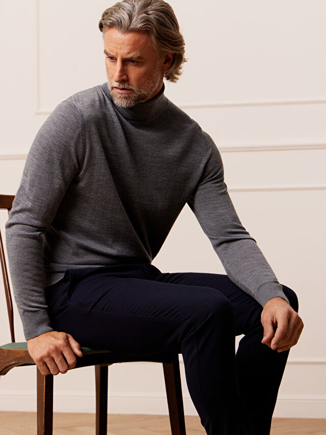 GRANATOWE SPODNIE WANGFORD