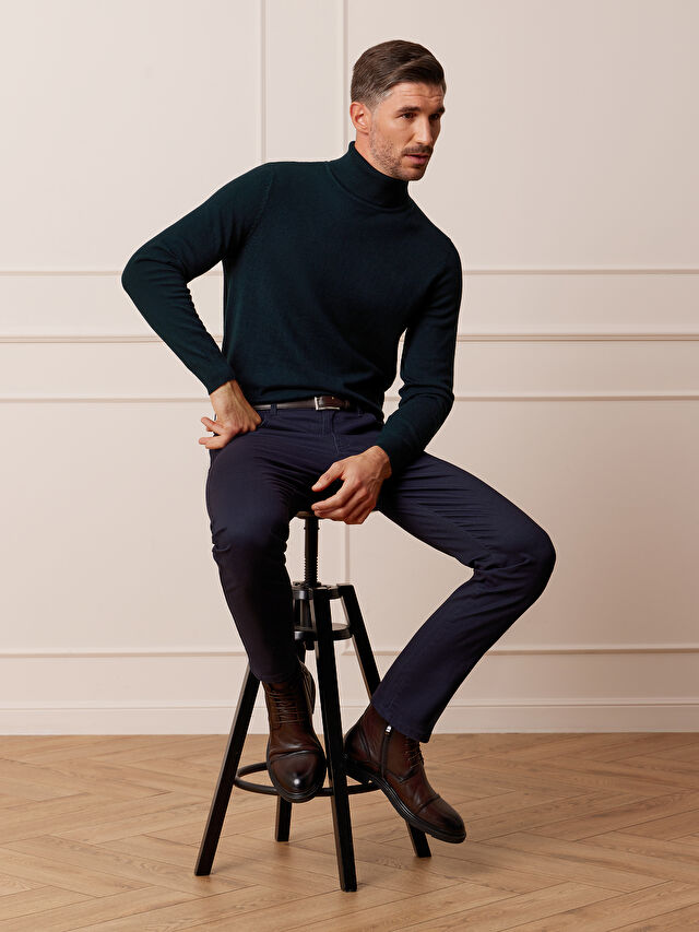 GRANATOWE SPODNIE NAPOLEO