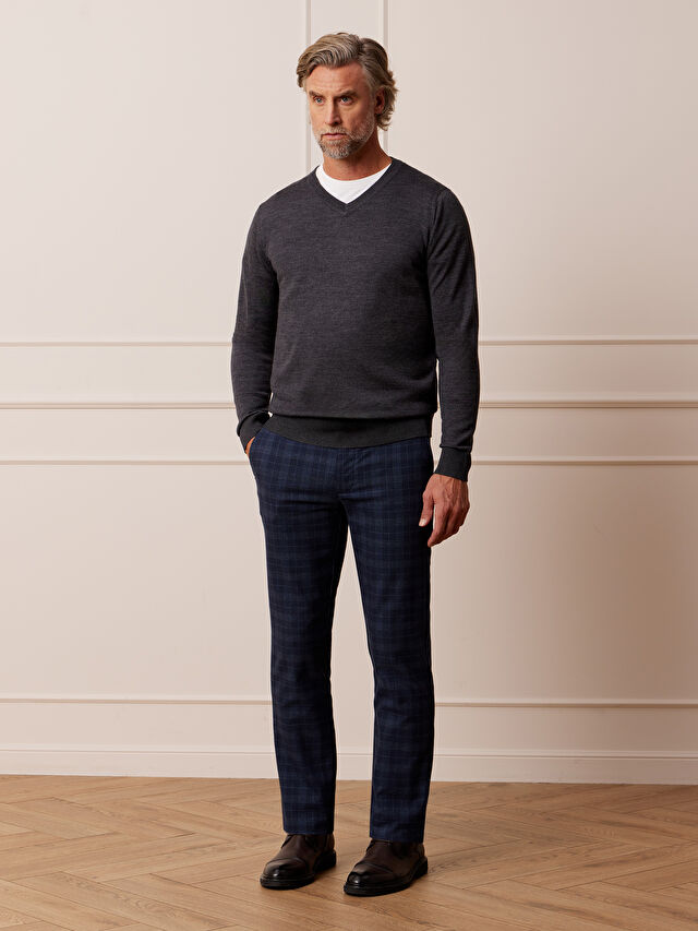 GRANATOWE SPODNIE SEATON