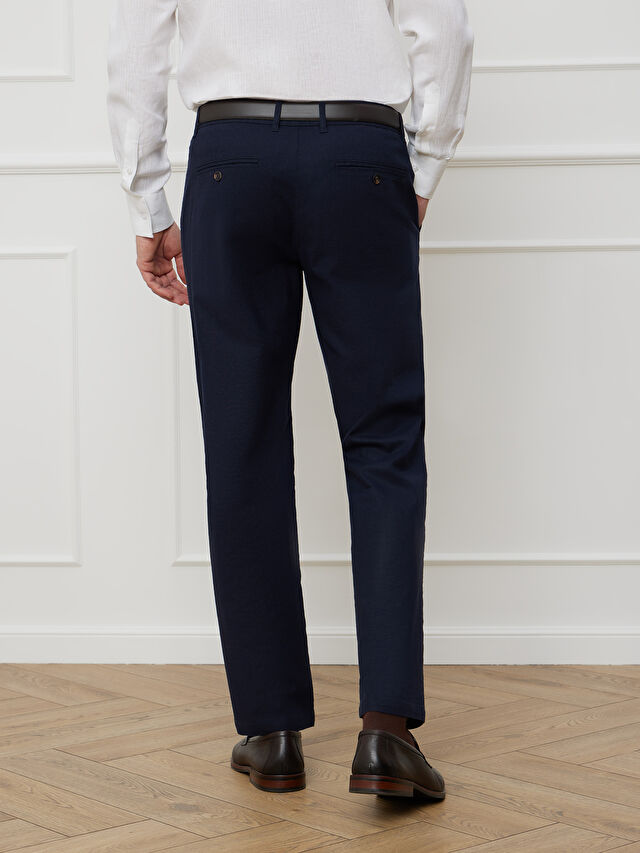 GRANATOWE SPODNIE LESWALT