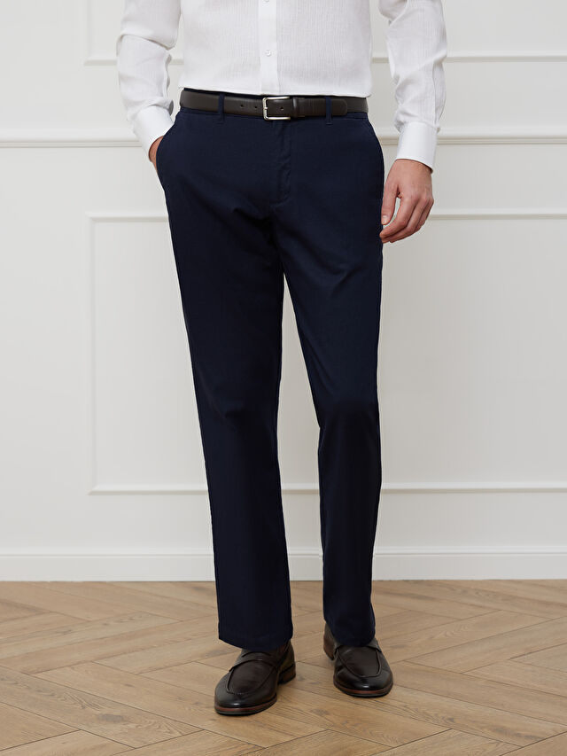 GRANATOWE SPODNIE LESWALT