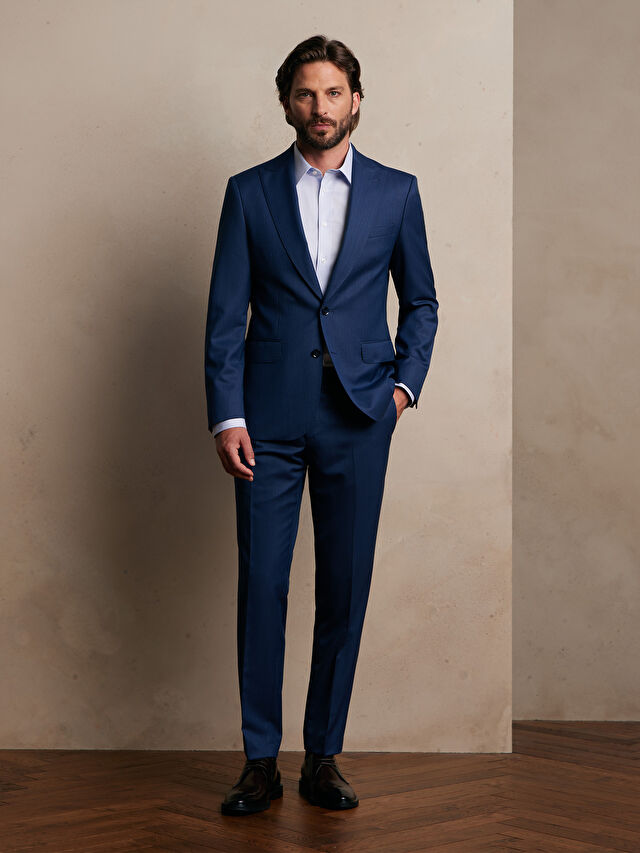 GRANATOWE SPODNIE DO GARNITURU - MIKSUJ I ŁĄCZ