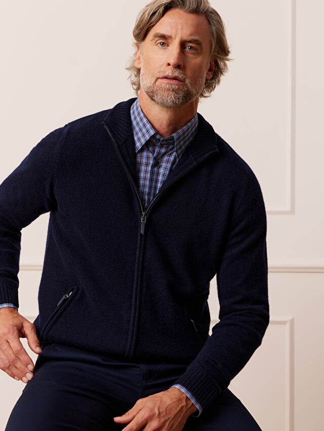 GRANATOWY KARDIGAN WELNEY