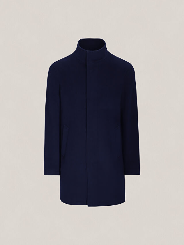 GRANATOWY PŁASZCZ BOND