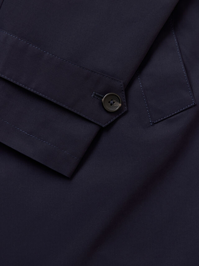 GRANATOWY PŁASZCZ GALWAY