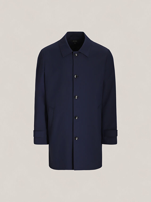 GRANATOWY PŁASZCZ POPLAR