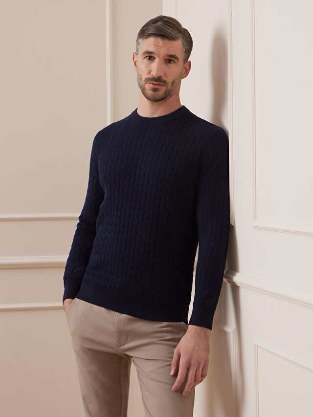 GRANATOWY SWETER SNEEM