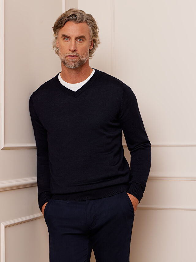 GRANATOWY SWETER GLASGOW