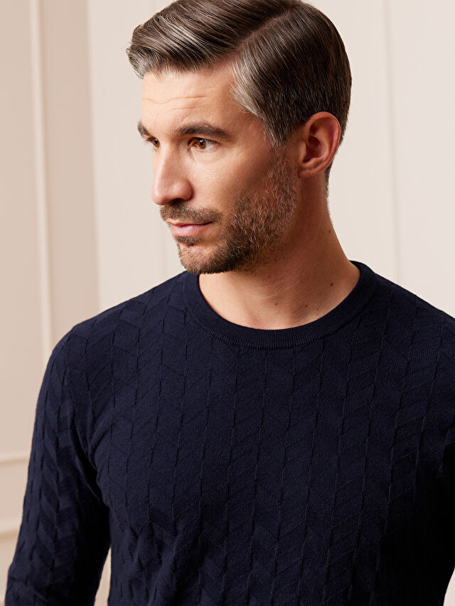 GRANATOWY SWETER JOSHUA