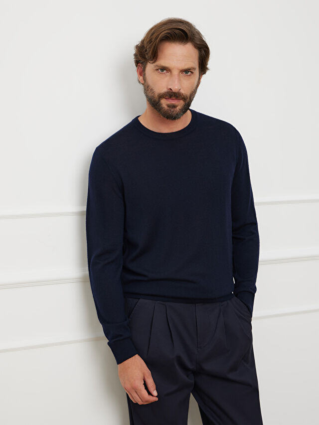 GRANATOWY SWETER LAUREL