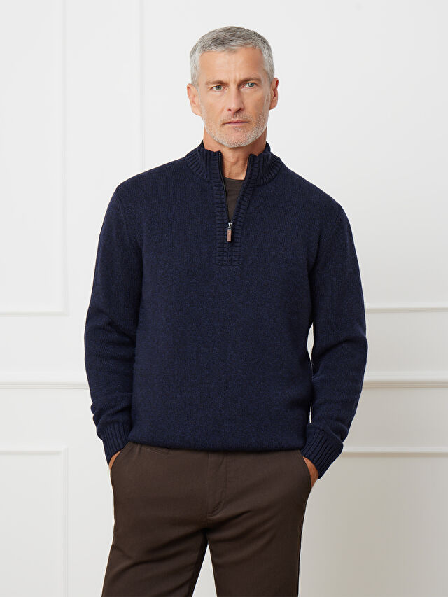 GRANATOWY SWETER TUDOR