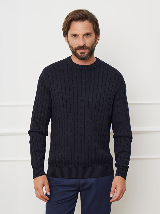 GRANATOWY SWETER CALARO