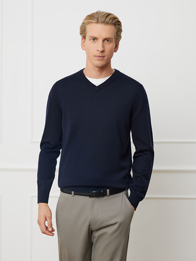 GRANATOWY SWETER GLASGOW