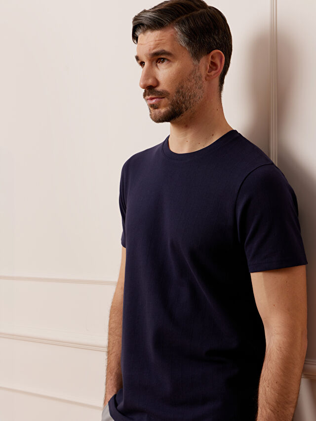 GRANATOWY T-SHIRT GOSFIELD