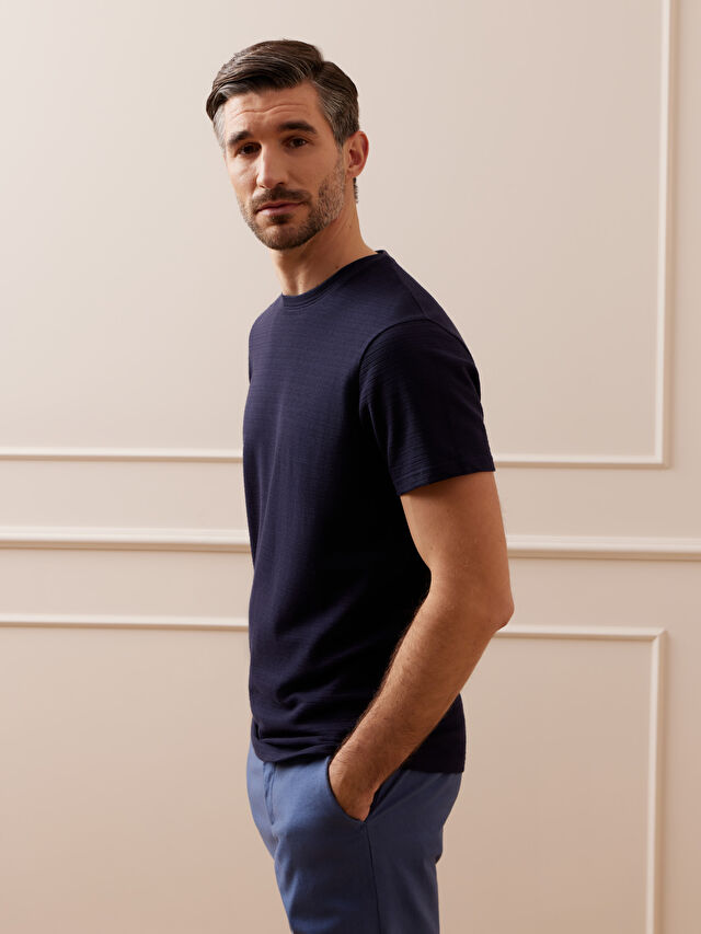 GRANATOWY T-SHIRT LOSKOOR