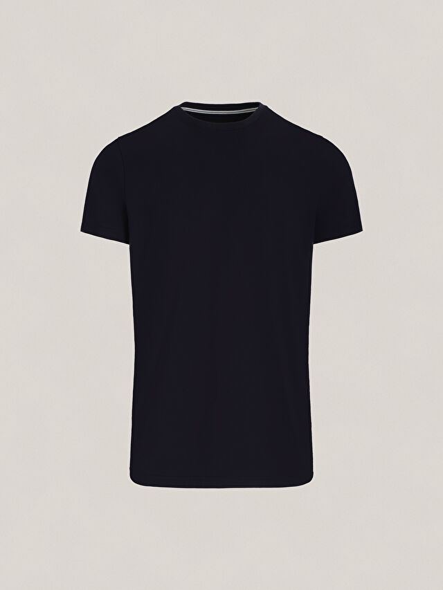 GRANATOWY T-SHIRT BELSAY