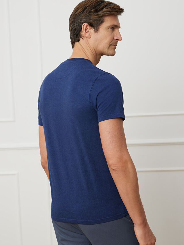 GRANATOWY T-SHIRT COLBY