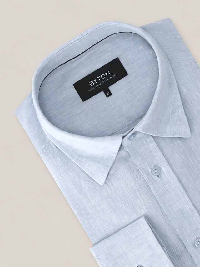 NIEBIESKA KOSZULA CAPRI DŁUGI RĘKAW