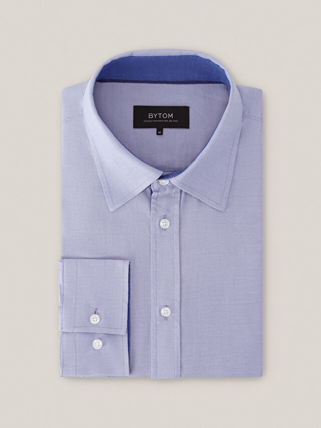 NIEBIESKA KOSZULA CAPRI DŁUGI RĘKAW