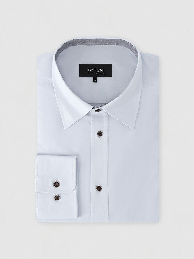 NIEBIESKA KOSZULA CAPRI DŁUGI RĘKAW