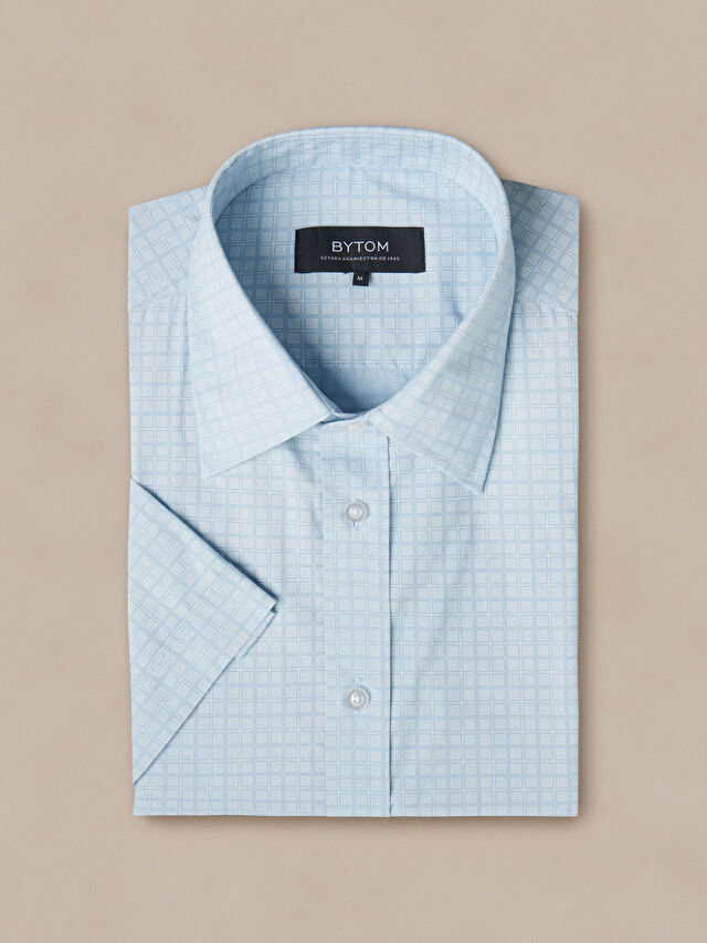 NIEBIESKA KOSZULA KRÓTKI RĘKAW